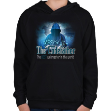 PRINTFASHION THE CODEFATHER - Gyerek kapucnis pulóver - Fekete gyerek pulóver, kardigán