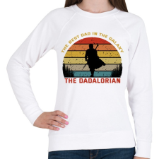 PRINTFASHION The Dadalorian - Női pulóver - Fehér női pulóver, kardigán