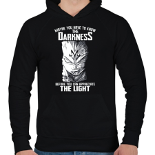 PRINTFASHION The darkness - Férfi kapucnis pulóver - Fekete férfi pulóver, kardigán