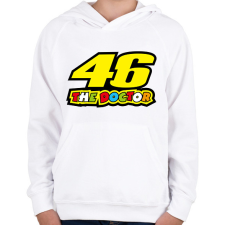 PRINTFASHION The Doctor 46 - Gyerek kapucnis pulóver - Fehér gyerek pulóver, kardigán