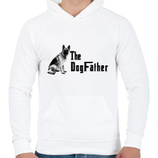 PRINTFASHION the dogfather - Férfi kapucnis pulóver - Fehér férfi pulóver, kardigán