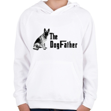 PRINTFASHION the dogfather - Gyerek kapucnis pulóver - Fehér gyerek pulóver, kardigán