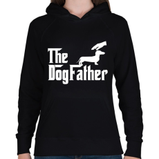 PRINTFASHION The DogFather - Női kapucnis pulóver - Fekete