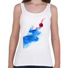 PRINTFASHION The drama of casuality - Női atléta - Fehér női trikó