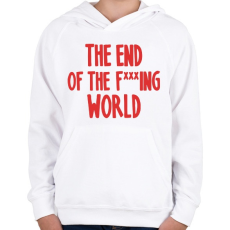 PRINTFASHION The end of the f.. - Gyerek kapucnis pulóver - Fehér