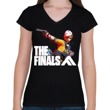 PRINTFASHION The Finals - combat-centered game show - Női V-nyakú póló - Fekete női póló
