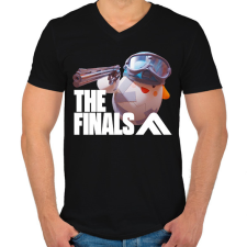 PRINTFASHION The Finals egg - Férfi V-nyakú póló - Fekete férfi póló