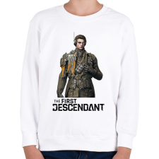 PRINTFASHION The First Descendant Enzo  - Gyerek pulóver - Fehér gyerek pulóver, kardigán