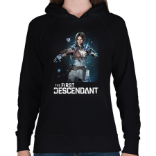 PRINTFASHION The First Descendant Viessa - Női kapucnis pulóver - Fekete női pulóver, kardigán