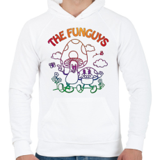 PRINTFASHION The funguys - Férfi kapucnis pulóver - Fehér