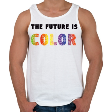 PRINTFASHION THE FUTURE IS COLOR - Férfi atléta - Fehér atléta, trikó