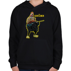 PRINTFASHION The Gentlemen - Chicken - Gyerek kapucnis pulóver - Fekete