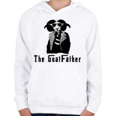 PRINTFASHION the goatfather - Gyerek kapucnis pulóver - Fehér