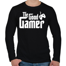 PRINTFASHION The Good Gamer - Férfi hosszú ujjú póló - Fekete férfi póló