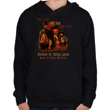 PRINTFASHION the good,the bad,the ugly 2 - Gyerek kapucnis pulóver - Fekete gyerek pulóver, kardigán