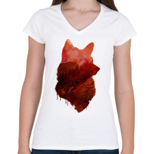 PRINTFASHION The great escape - Női V-nyakú póló - Fehér női póló