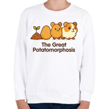 PRINTFASHION The Great Potatomorphosis - Gyerek pulóver - Fehér gyerek pulóver, kardigán