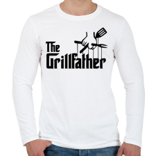 PRINTFASHION The grillfather - black - Férfi hosszú ujjú póló - Fehér férfi póló