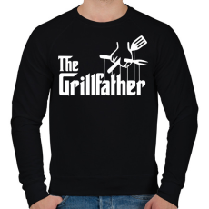 PRINTFASHION The grillfather - white - Férfi pulóver - Fekete