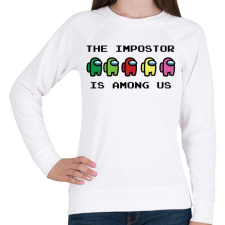 PRINTFASHION The impostor is among us - Női pulóver - Fehér női pulóver, kardigán
