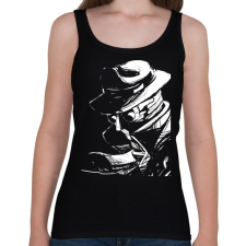 PRINTFASHION The invisible man - Női atléta - Fekete női trikó