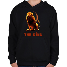 PRINTFASHION THE KING - Gyerek kapucnis pulóver - Fekete