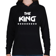 PRINTFASHION The King - Női kapucnis pulóver - Fekete női pulóver, kardigán