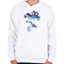 PRINTFASHION The last apple tree - Gyerek kapucnis pulóver - Fehér gyerek pulóver, kardigán