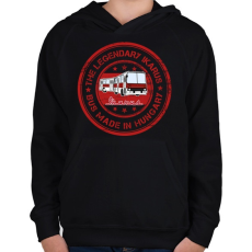PRINTFASHION the legendary ikarus bus made in hungary - Gyerek kapucnis pulóver - Fekete