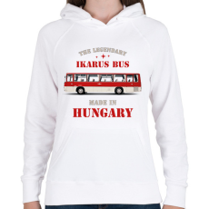 PRINTFASHION The legendary Ikarus bus - Női kapucnis pulóver - Fehér