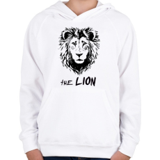 PRINTFASHION the lion - Gyerek kapucnis pulóver - Fehér