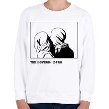 PRINTFASHION The lovers - Gyerek pulóver - Fehér gyerek pulóver, kardigán