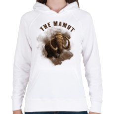 PRINTFASHION THE MAMUT - Női kapucnis pulóver - Fehér