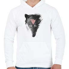 PRINTFASHION The missing part - Férfi kapucnis pulóver - Fehér