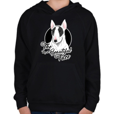 PRINTFASHION The most beautiful face - Gyerek kapucnis pulóver - Fekete