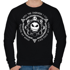 PRINTFASHION The Nightmare Before Christmas - Férfi pulóver - Fekete férfi pulóver, kardigán
