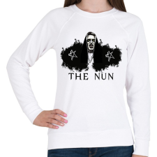 PRINTFASHION the nun - Női pulóver - Fehér női pulóver, kardigán
