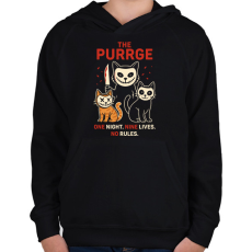 PRINTFASHION The Purrge - Gyerek kapucnis pulóver - Fekete