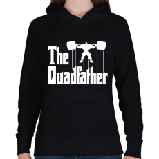 PRINTFASHION The quadfather - Női kapucnis pulóver - Fekete