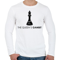 PRINTFASHION The Queen’s Gambit sorozat - Férfi hosszú ujjú póló - Fehér