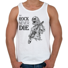 PRINTFASHION The rock never die - Férfi atléta - Fehér