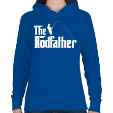 PRINTFASHION The Rodfather Fehér - Női kapucnis pulóver - Királykék