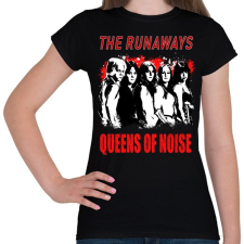 PRINTFASHION THE RUNAWAYS STENCIL - Női póló - Fekete női póló