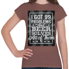 PRINTFASHION The solution - Női póló - Mogyoróbarna