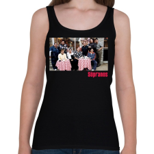 PRINTFASHION The Sopranos Cast - Női atléta - Fekete női trikó