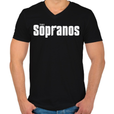 PRINTFASHION The Sopranos - Férfi V-nyakú póló - Fekete