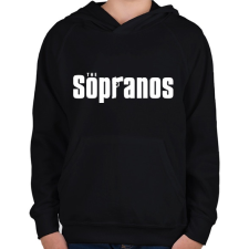 PRINTFASHION The Sopranos - Gyerek kapucnis pulóver - Fekete gyerek pulóver, kardigán