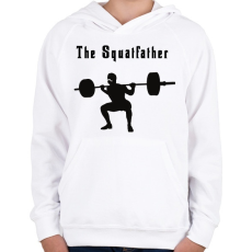 PRINTFASHION The squatfather - Gyerek kapucnis pulóver - Fehér