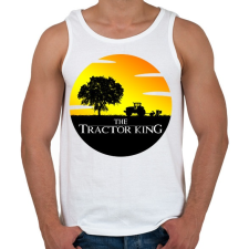 PRINTFASHION The Tractor King - Férfi atléta - Fehér atléta, trikó