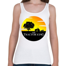 PRINTFASHION The Tractor King - Női atléta - Fehér női trikó